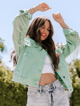 Jeansjacke mit Fransen „Fiesta Life Curtain“
